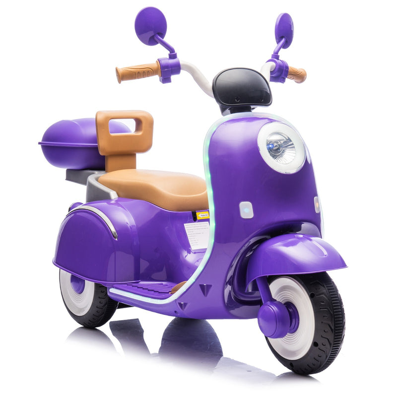 12V Electric 3-Wheel Ride-On Motorcycle with Large Storage for Kids Ages 3-6 Magic Cars 13