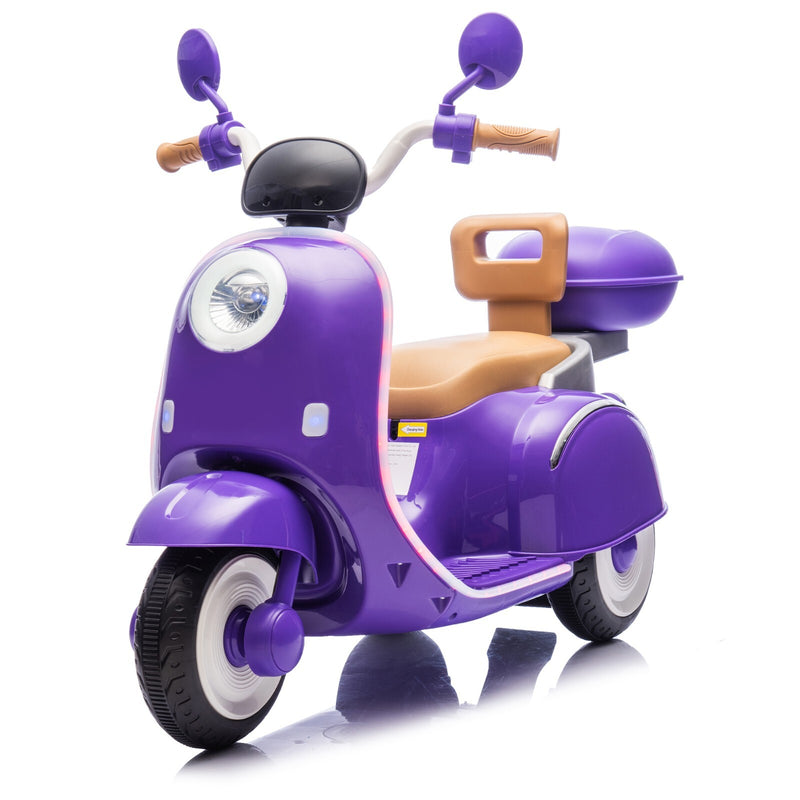 12V Electric 3-Wheel Ride-On Motorcycle with Large Storage for Kids Ages 3-6 Magic Cars 1