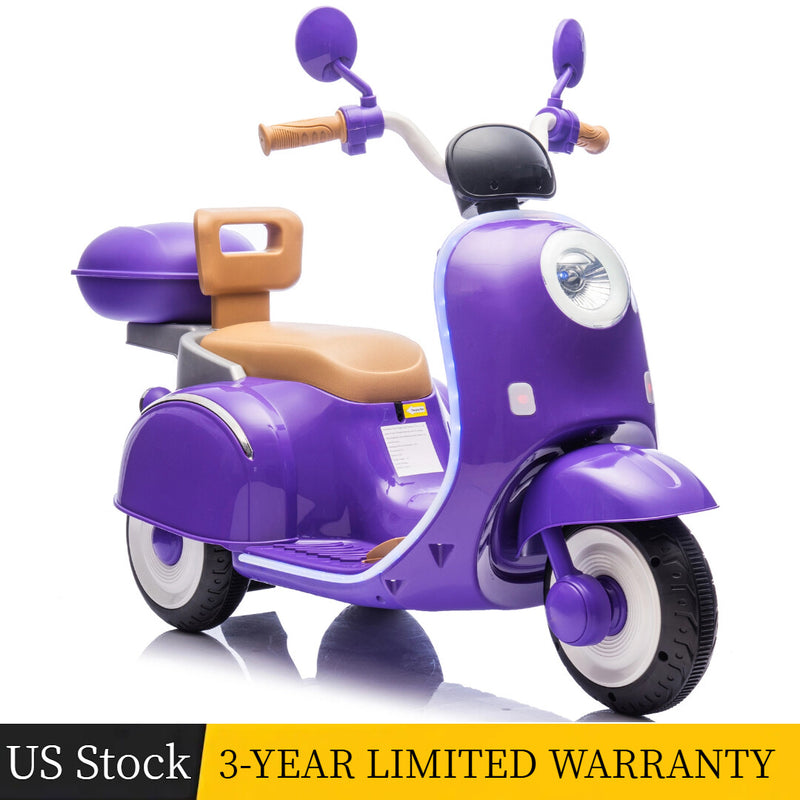 12V Electric 3-Wheel Ride-On Motorcycle with Large Storage for Kids Ages 3-6 Magic Cars Variant 0