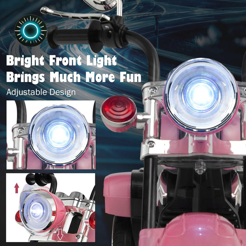 Kids 6V Battery-Powered Ride-On Chopper Motorcycle with Horn and Headlight Magic Cars 5