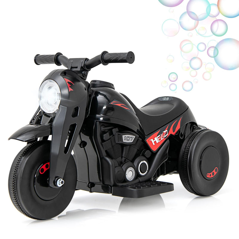 6V Electric Kids Motorcycle Ride-On Car with Automatic Bubble Function and Foot Pedal Control Magic Cars 0
