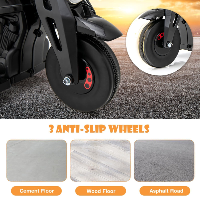 6V Electric Kids Motorcycle Ride-On Car with Automatic Bubble Function and Foot Pedal Control Magic Cars 8