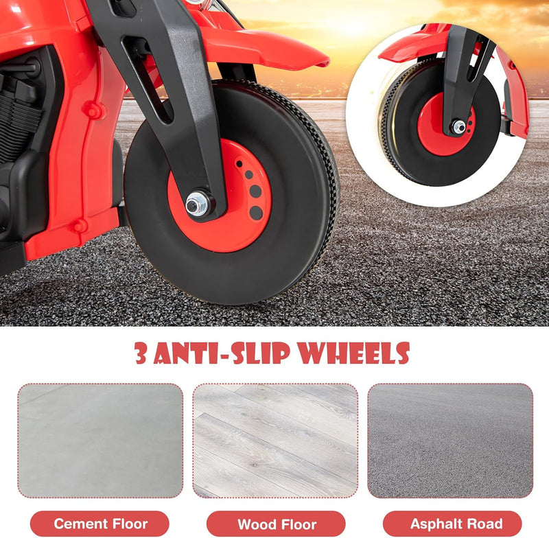 Kids 6V Electric Ride-On Motorcycle Car with Automatic Bubble Function and Foot Pedal Magic Cars 8