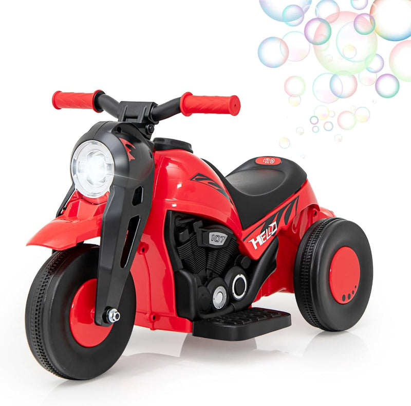 Kids 6V Electric Ride-On Motorcycle Car with Automatic Bubble Function and Foot Pedal Magic Cars Variant 0