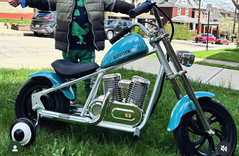 Kids 12V Cruiser Motorcycle Ride-On Toy with Enhanced Features Magic Cars 1