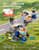 Kids Motorcycle Engine Mechanic Set with Lights and Sounds - 25 Piece Take-Apart Toy Magic Cars 1