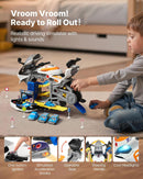 Kids Motorcycle Engine Mechanic Set with Lights and Sounds - 25 Piece Take-Apart Toy Magic Cars 3