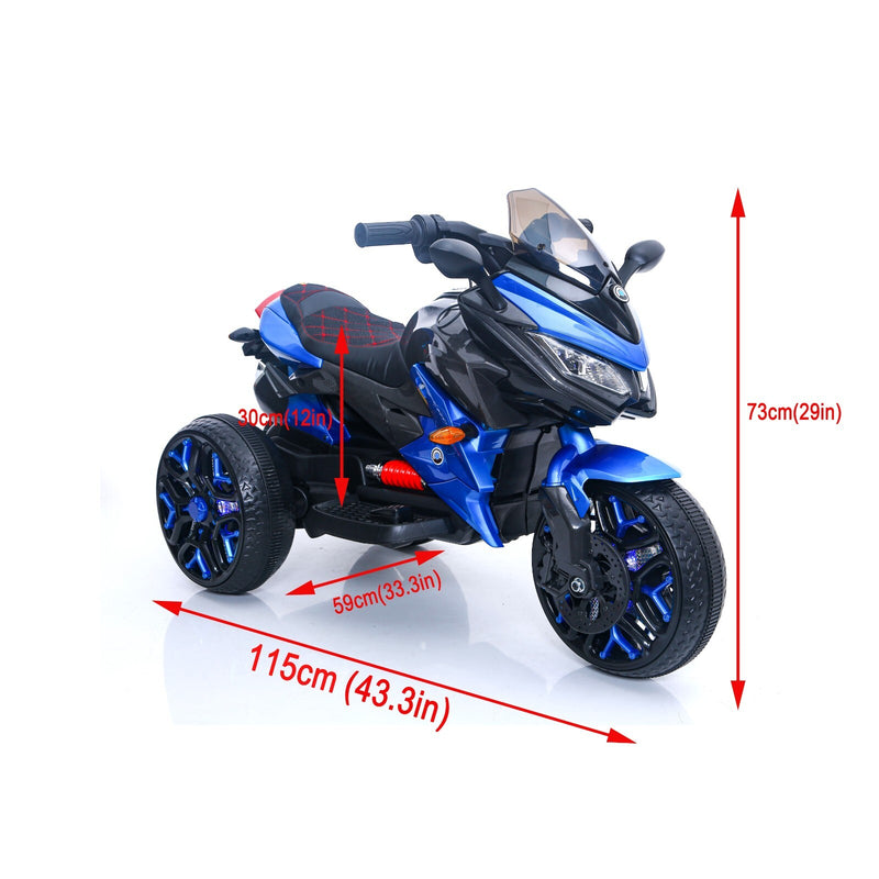 Kids Ride-On 3-Wheel Rechargeable Battery-Powered Motorcycle Magic Cars 7