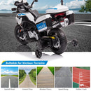 12V Battery-Powered Kids Police Ride-On Motorcycle with Training Wheels Magic Cars 5