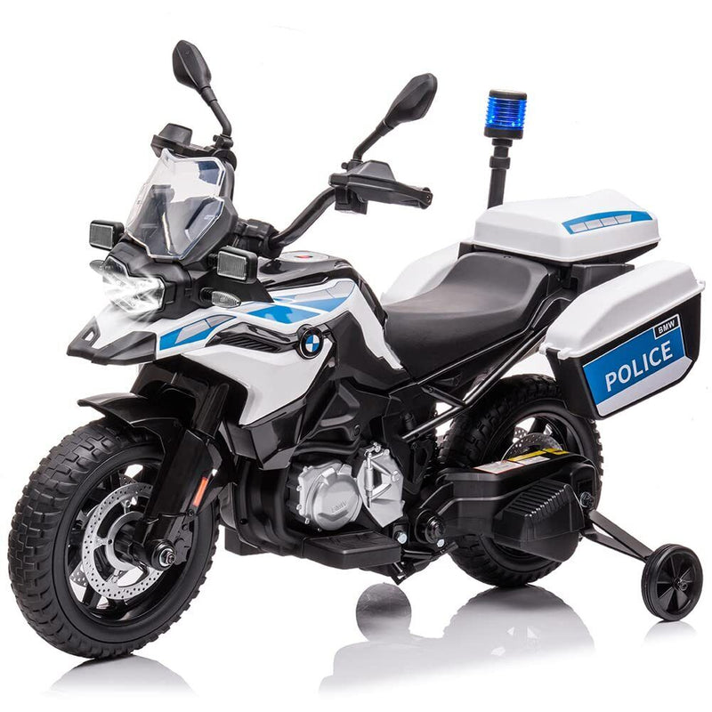 12V Battery-Powered Kids Police Ride-On Motorcycle with Training Wheels Magic Cars Variant 0