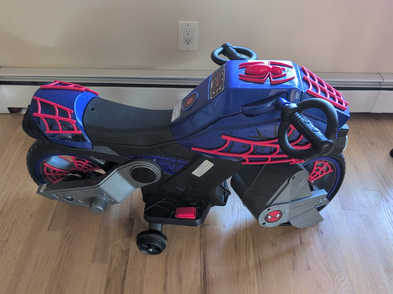 Kids 6V Rechargeable Battery Ride-On Spiderman Motorcycle Toy Magic Cars 2