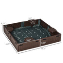 Children's Outdoor Sandbox with Cover for Garden, Easy Assembly Play Station Magic Cars 2
