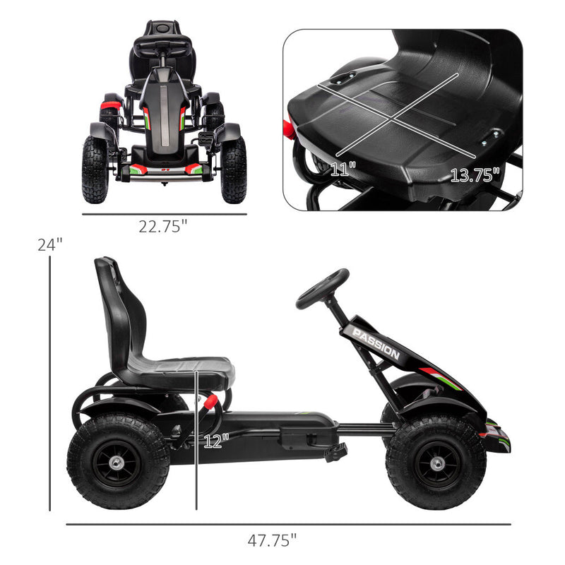 Kids Pedal Go-Kart Outdoor Ride-On Toy for Boys and Girls Ages 5-12 Years Magic Cars 2