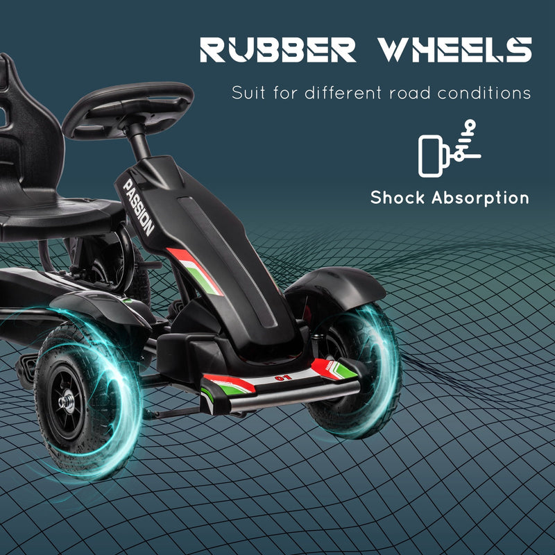 Kids Pedal Go-Kart Outdoor Ride-On Toy with Adjustable Seat and Precise Handling Magic Cars 5