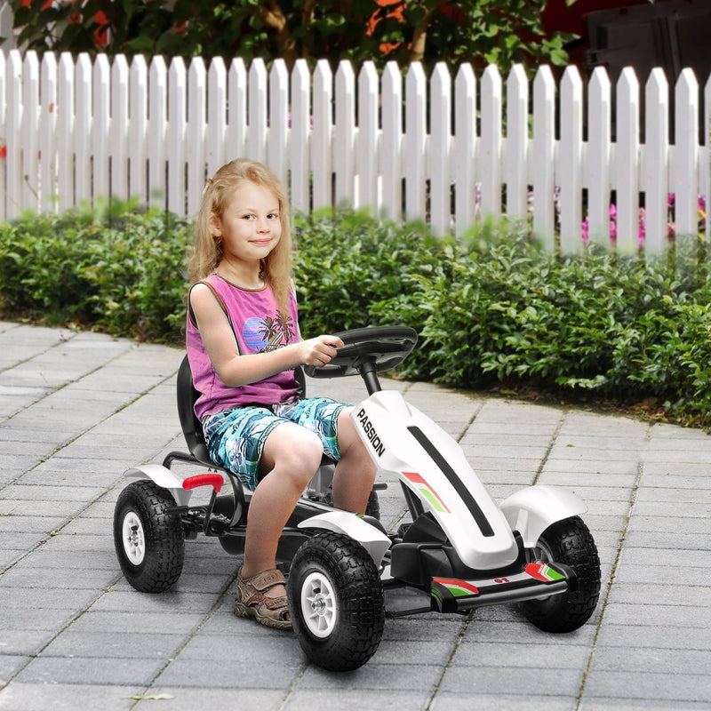 Kids Pedal Go-Kart Outdoor Ride-On Toy with Adjustable Seat and Precise Handling Magic Cars 1