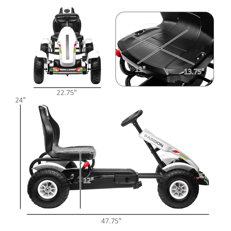 Kids Pedal Go-Kart Outdoor Ride-On Toy with Adjustable Seat and Precise Handling Magic Cars 2
