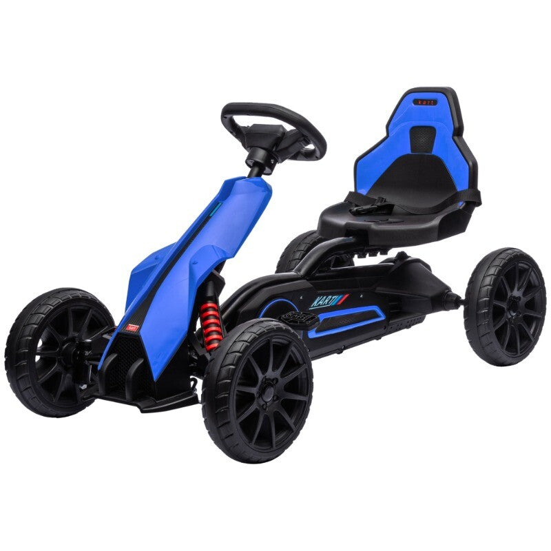 Kids Pedal Go Kart Ride-On Toy with Adjustable Seat, Swing Axle, and Handbrake for Ages 3-8 Magic Cars 6