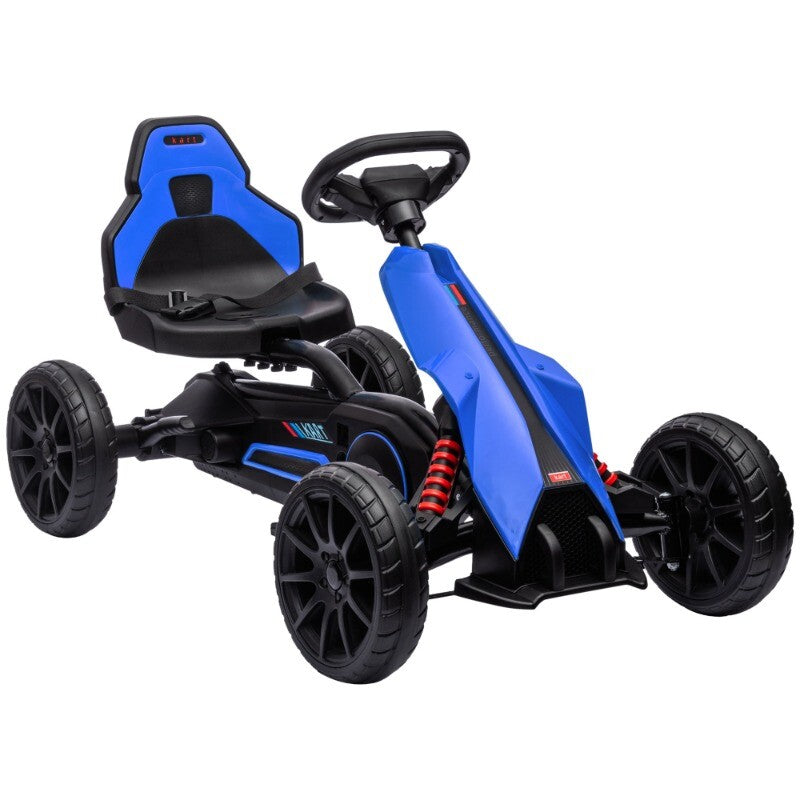 Kids Pedal Go Kart Ride-On Toy with Adjustable Seat, Swing Axle, and Handbrake for Ages 3-8 Magic Cars 8