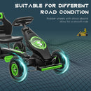 Kids Pedal Go-Kart Ride-On Toy with Durable Wear-Resistant Tread Green Magic Cars 3