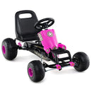 Pink Kids Pedal Go Kart with Steering Wheel, Gear Shifter, and Handbrake Magic Cars Variant 0