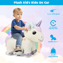 Deluxe 6V Electric Unicorn Ride-On Toy with Music and Handlebars for Kids Magic Cars 4