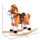 Deluxe Brown Kids Rocking Horse Toy with Realistic Sounds Magic Cars 2