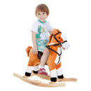 Deluxe Brown Kids Rocking Horse Toy with Realistic Sounds Magic Cars Variant 0