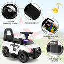 Kids Police Ride-On Car Toy with Lights, Sounds, Megaphone, and Music Magic Cars 4