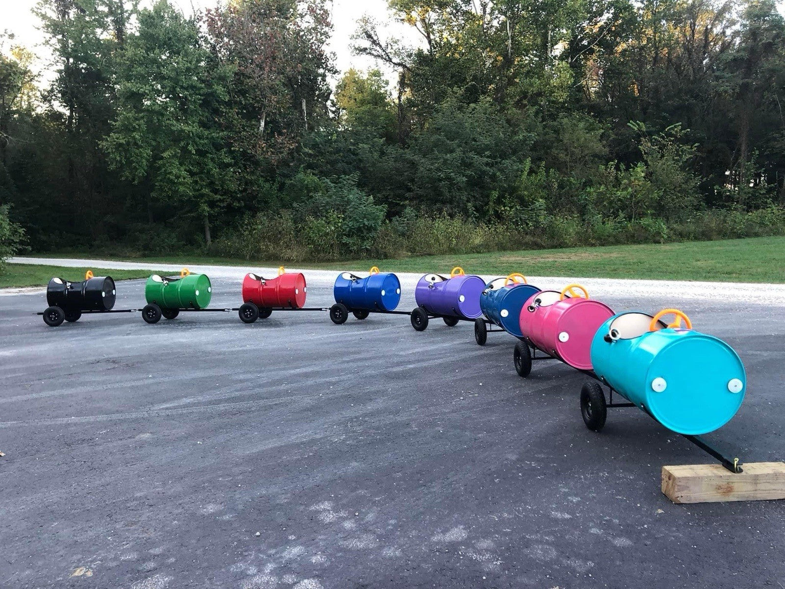 Kids Pull Behind Barrel Trains, Custom Barrel Cars, Barrel Rides for ...