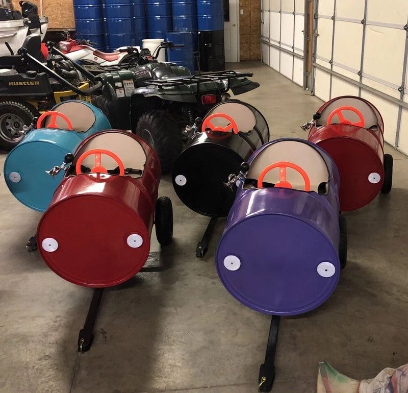 Kids Pull-Behind Barrel Trains and Custom Barrel Cars Ride-On Toys for ATV and Tractor Magic Cars 3