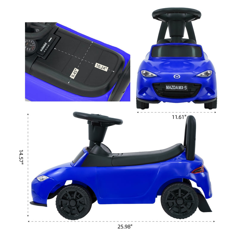 Toddler Push Ride-On Car with MP3 and LED Lights, Supports up to 50 lbs, Ages 1-4 Years Magic Cars 4