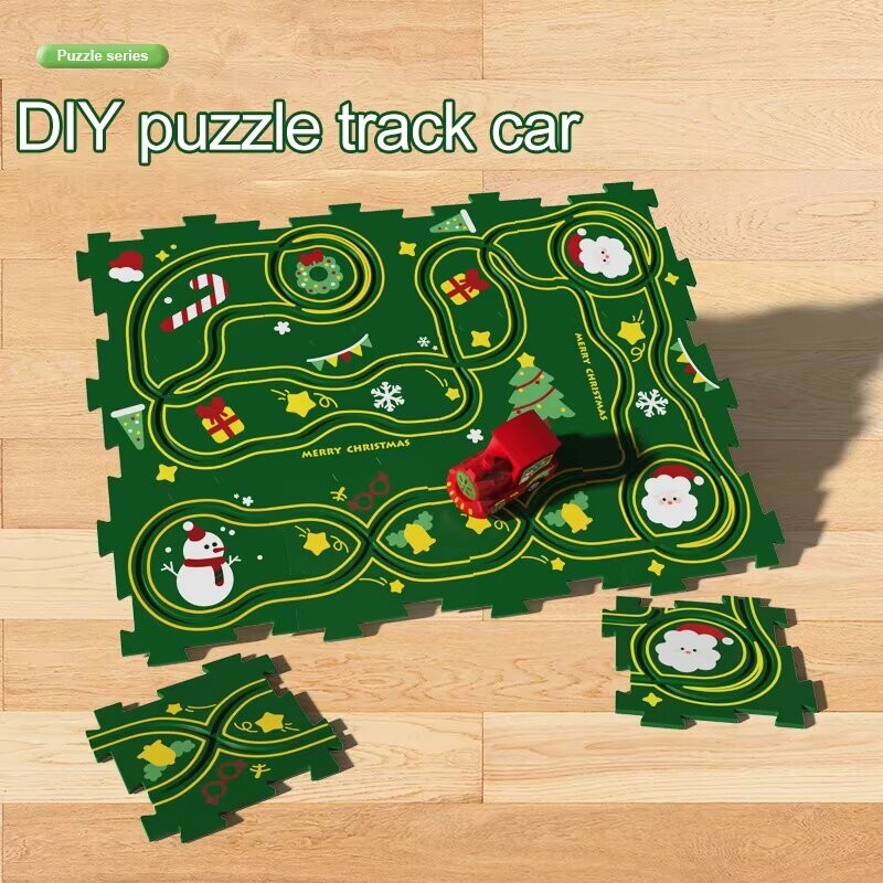DIY Electric Puzzle Car Track Set for Kids Ages 3-6 with Automatic Features Magic Cars 1