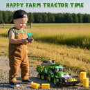 Remote Control Green Farm Tractor for Kids with Loader, Sounds, Lights, and Trailer Magic Cars 1