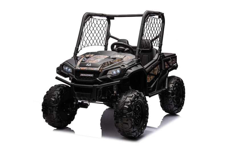 24V Battery-Powered Kids Realtree Camo UTV Ride-On Toy with Remote Control for Boys 3+ Magic Cars 0