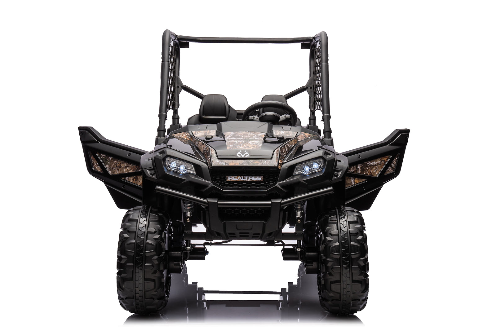24V Battery-Powered Kids Realtree Camo UTV Ride-On Toy with Remote Con