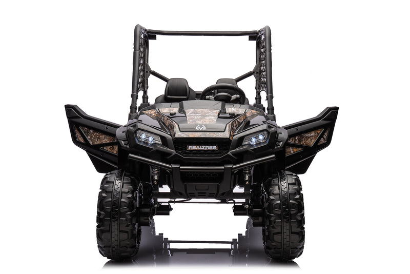 24V Battery-Powered Kids Realtree Camo UTV Ride-On Toy with Remote Control for Boys 3+ Magic Cars 3
