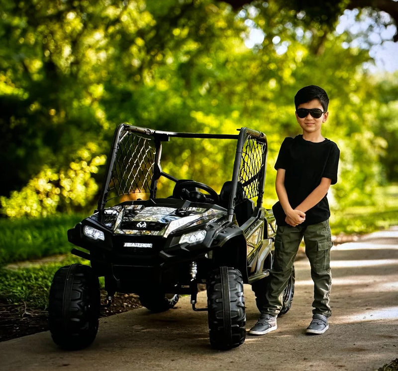 24V Battery-Powered Kids Realtree Camo UTV Ride-On Toy with Remote Control for Boys 3+ Magic Cars 8