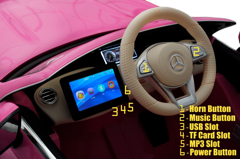 Kids Ride-On Car with MP4 Screen and Bluetooth Licensed Mercedes-Benz Maybach in Multiple Colors Magic Cars 16