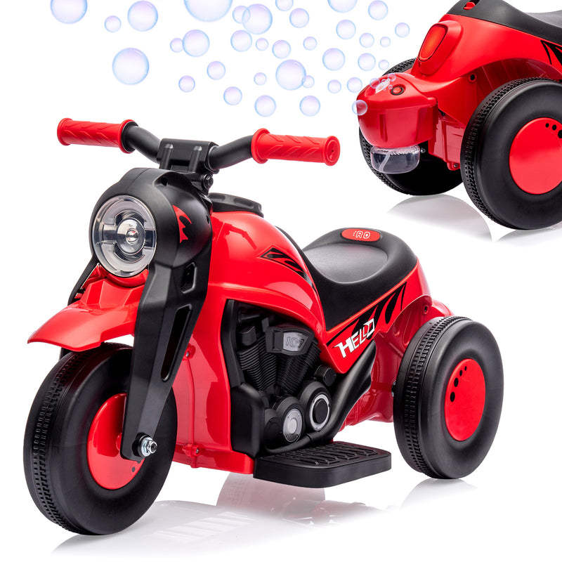 Battery-Powered Kids 3-Wheel Ride-On Motorcycle with LED Headlight and Bubble Function Magic Cars 11
