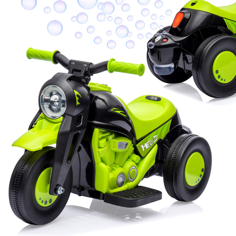 Battery-Powered Kids 3-Wheel Ride-On Motorcycle with LED Headlight and Bubble Function Magic Cars 21