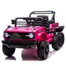 Kids 6-Wheel Electric Ride-On Truck with Remote Control, Power Display, and Searchlight Magic Cars 3
