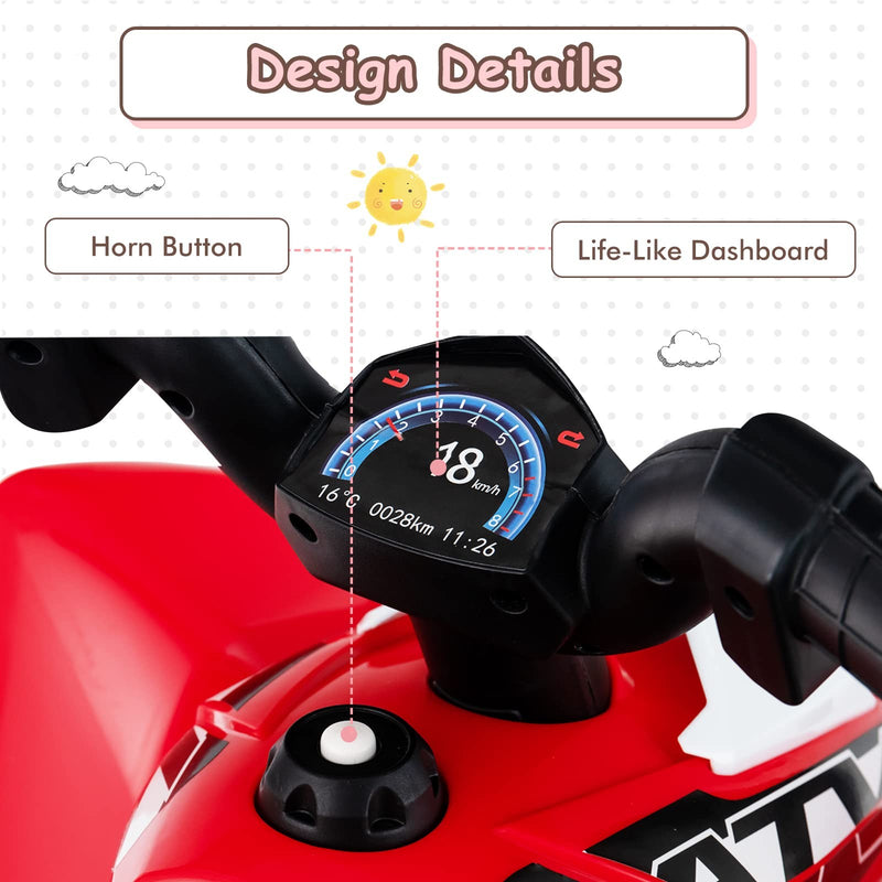 6V Electric Ride-On ATV for Toddlers Battery-Powered 4-Wheeler Vehicle Magic Cars 4