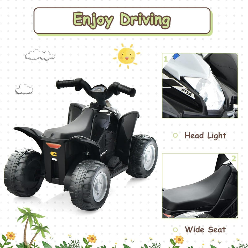 6V Electric Ride-On 4-Wheeler ATV for Toddlers Battery-Powered Vehicle Magic Cars 2