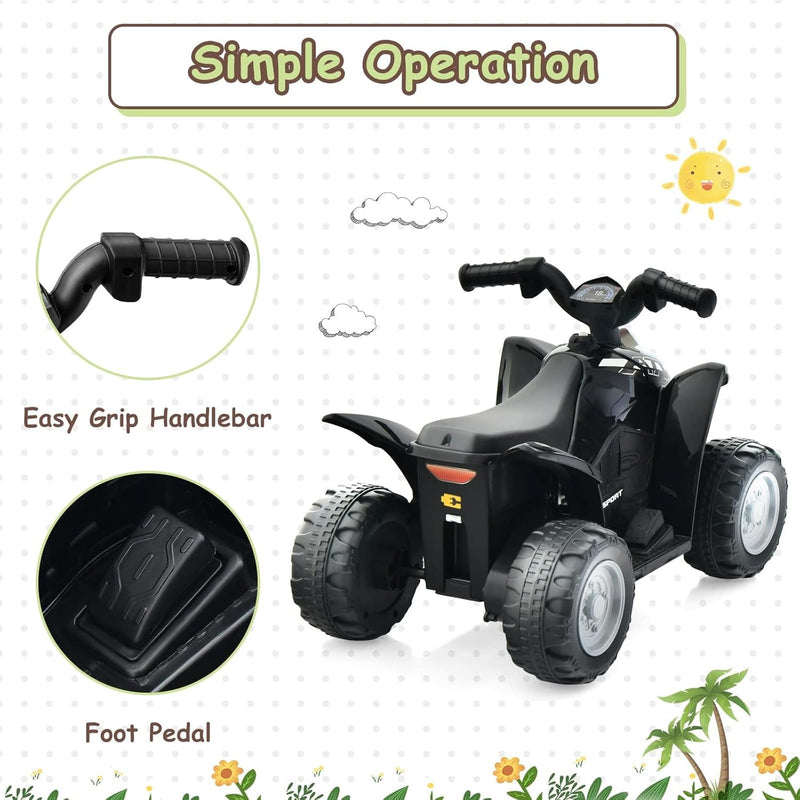 6V Electric Ride-On 4-Wheeler ATV for Toddlers Battery-Powered Vehicle Magic Cars 3