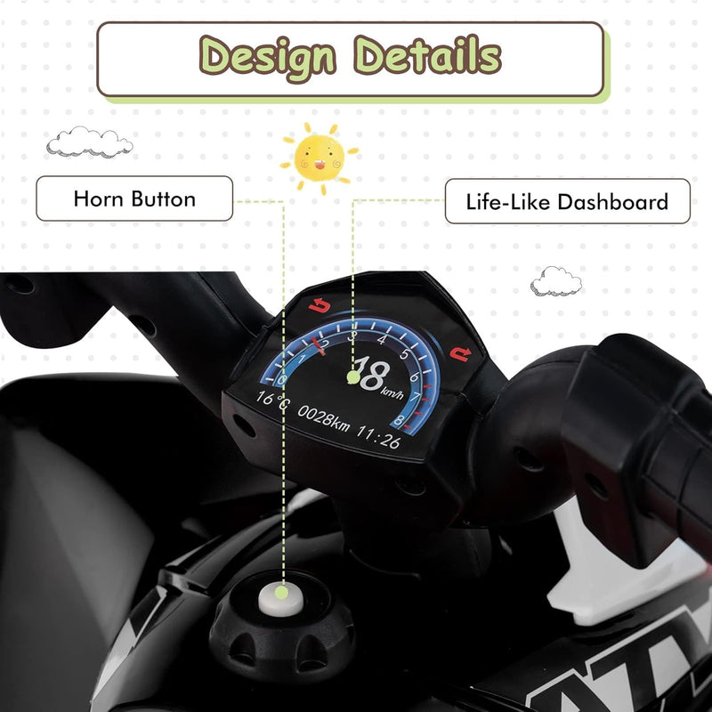 6V Electric Ride-On 4-Wheeler ATV for Toddlers Battery-Powered Vehicle Magic Cars 4