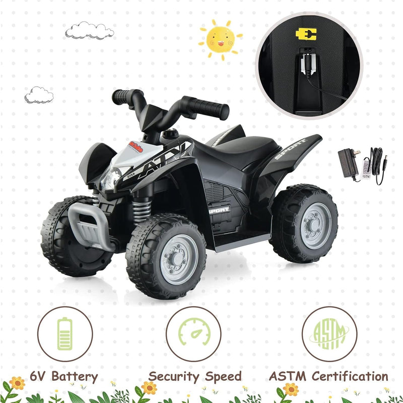 6V Electric Ride-On 4-Wheeler ATV for Toddlers Battery-Powered Vehicle Magic Cars 5