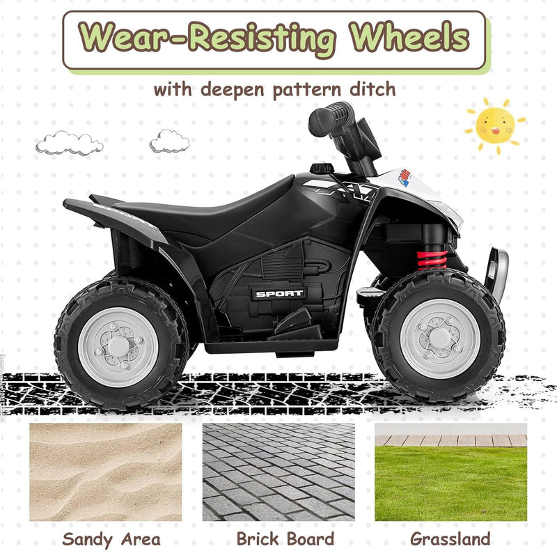 6V Electric Ride-On 4-Wheeler ATV for Toddlers Battery-Powered Vehicle Magic Cars 8