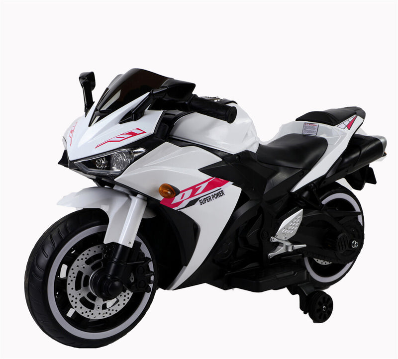 12V Kids Electric Ride-On Motorcycle with Training Wheels and LED Lights Magic Cars 1