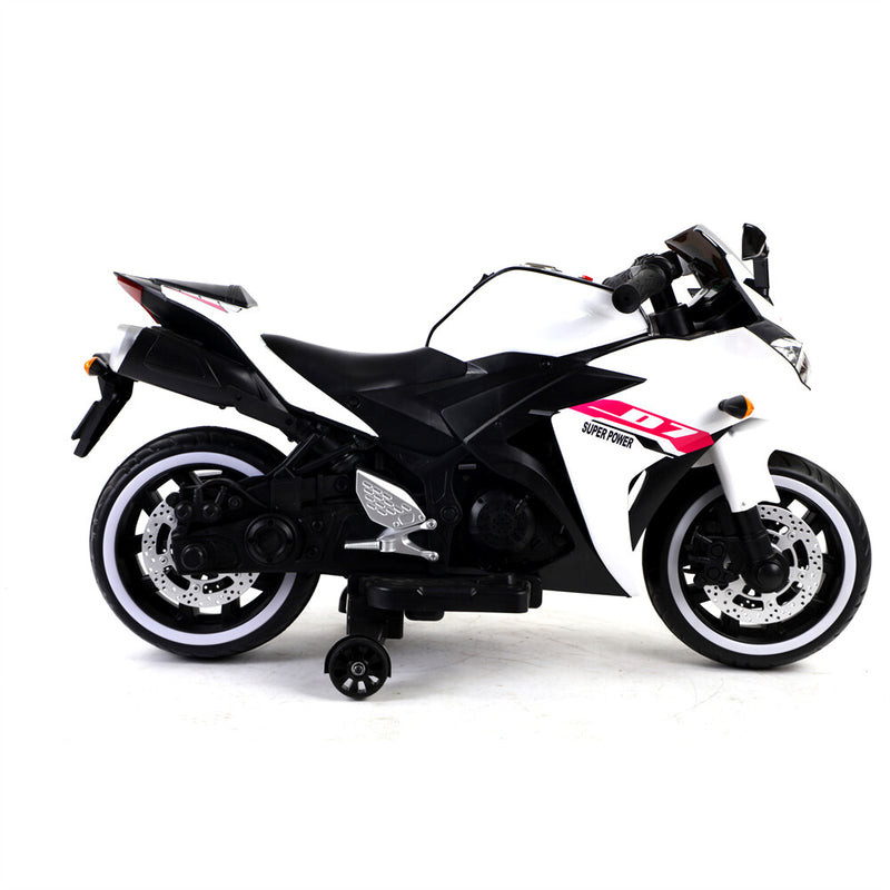 12V Kids Electric Ride-On Motorcycle with Training Wheels and LED Lights Magic Cars 5