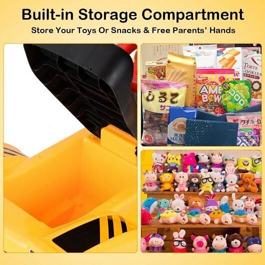 Ride-On Kids Bulldozer Toy Truck with Adjustable Bucket for Ages 3 and Up Magic Cars 4